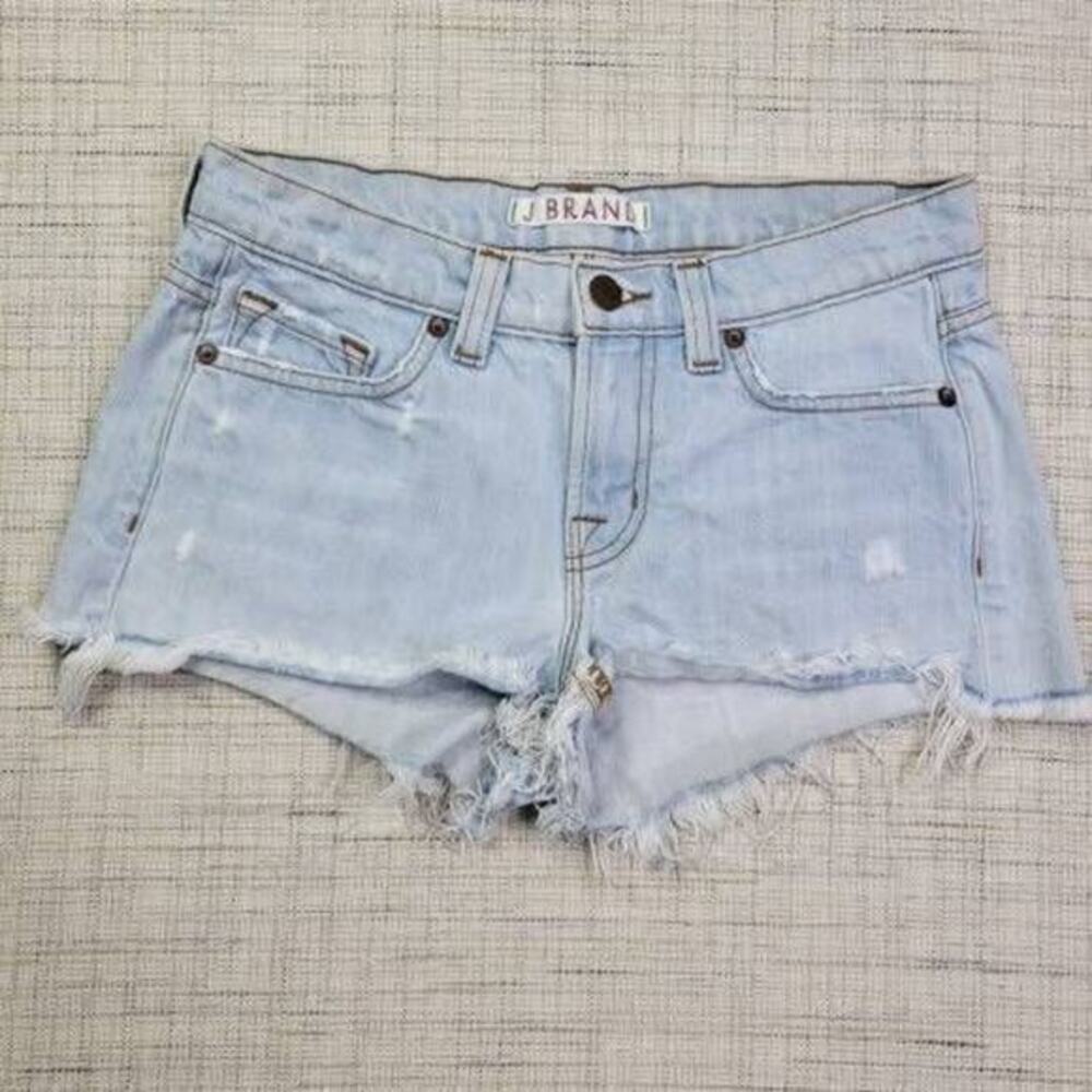 J Brand Women's‎ Cut Off Short Aquarius In Light Denim Blue Size 25